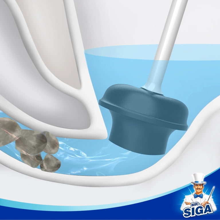 MR.SIGA Toilet Plunger with Holder, Heavy Duty White photo 4