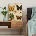 thumbnail image 5 of Qisvanset 12x16 Inch Framed Canvas Wall Art Vintage Botanical Butterfly Green Leaf Rustic Farmhouse Wall Decor Set, 5 of 8