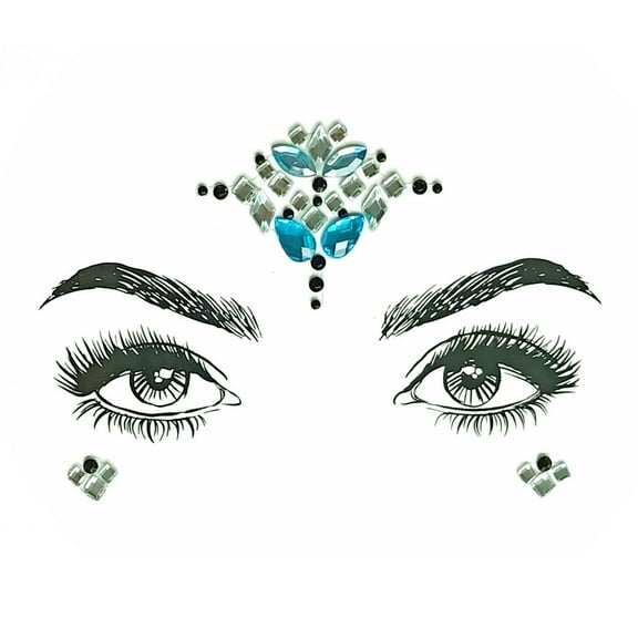 Beauty Under $15 Acrylic Rhinestone Sticker Crystal Face Sticker Sticker Face Decoration Multicolor