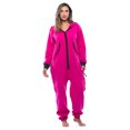 thumbnail image 4 of 6456-BLK-L #FollowMe Adult Onesie with Patches / Pajamas / Jumpsuit (Fuchsia / Black, XX-Large), 4 of 4