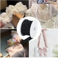thumbnail image 5 of 10 Yards Stretch Ruffle Ribbon Black Ruffled Elastic Trim Pleated Lace Fabric Trim Scallop Edge Trim Gathered Pleated Trim for Dress Pillowcase Clothes Decoration DIY Headband Sewing, 5 of 6