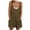 Army Green, variant on Women's Sleeveless Romper Jumpsuit - Loose Striped Summer Casual Overalls with Pockets & Adjustable Straps ,Army Green,L