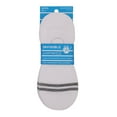 thumbnail image 2 of On the Go Men's Invisible Socks (6 Pair Pack, White with Grey Stripes), 2 of 2