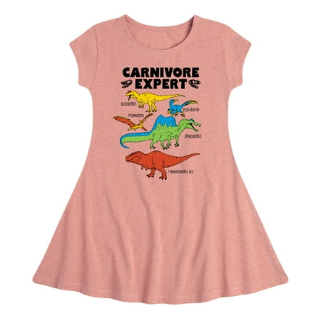 

Instant Message - Dinosaur - Carnivore Expert - Toddler & Youth Girls Fit & Flare Dress