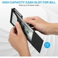 thumbnail image 2 of INNOTECH SC Men's Slim Card Wallet, Genuine Leather + Aluminium Alloy, RFID Blocking, Black, 1-Piece, 2 of 9