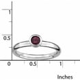 thumbnail image 2 of SS Low 4mm Round Rhodolite Garnet Ring, 2 of 7