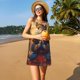 thumbnail image 3 of Easygdp Maple Leaf Meditating Squirrel para Vestido Transpirable de Mujer, Vestido Suelto de Manga Corta con Pliegues y Bolsillos para el Verano, 3 of 7