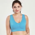 thumbnail image 1 of Sujetador deportivo ultrafino de talla grande para mujer, sin costuras, estilo crop top, color 42, 1 of 5