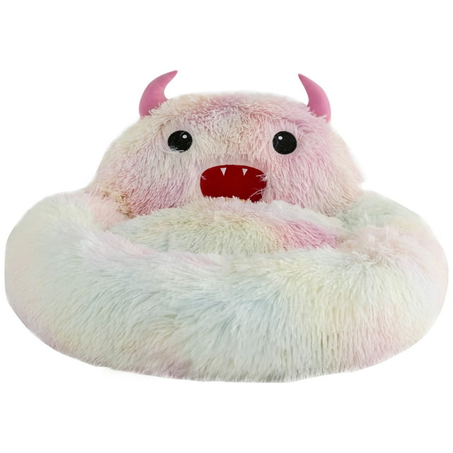 Bangcool Pet Winter Bed Fluffy Warm Funny Expression Puppy Bed Cushion Cat Sleeping Bed