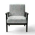 thumbnail image 3 of Designart "White Trendy Scribbles" Upholstered Patterned Accent Chair and Arm Chair, 3 of 5