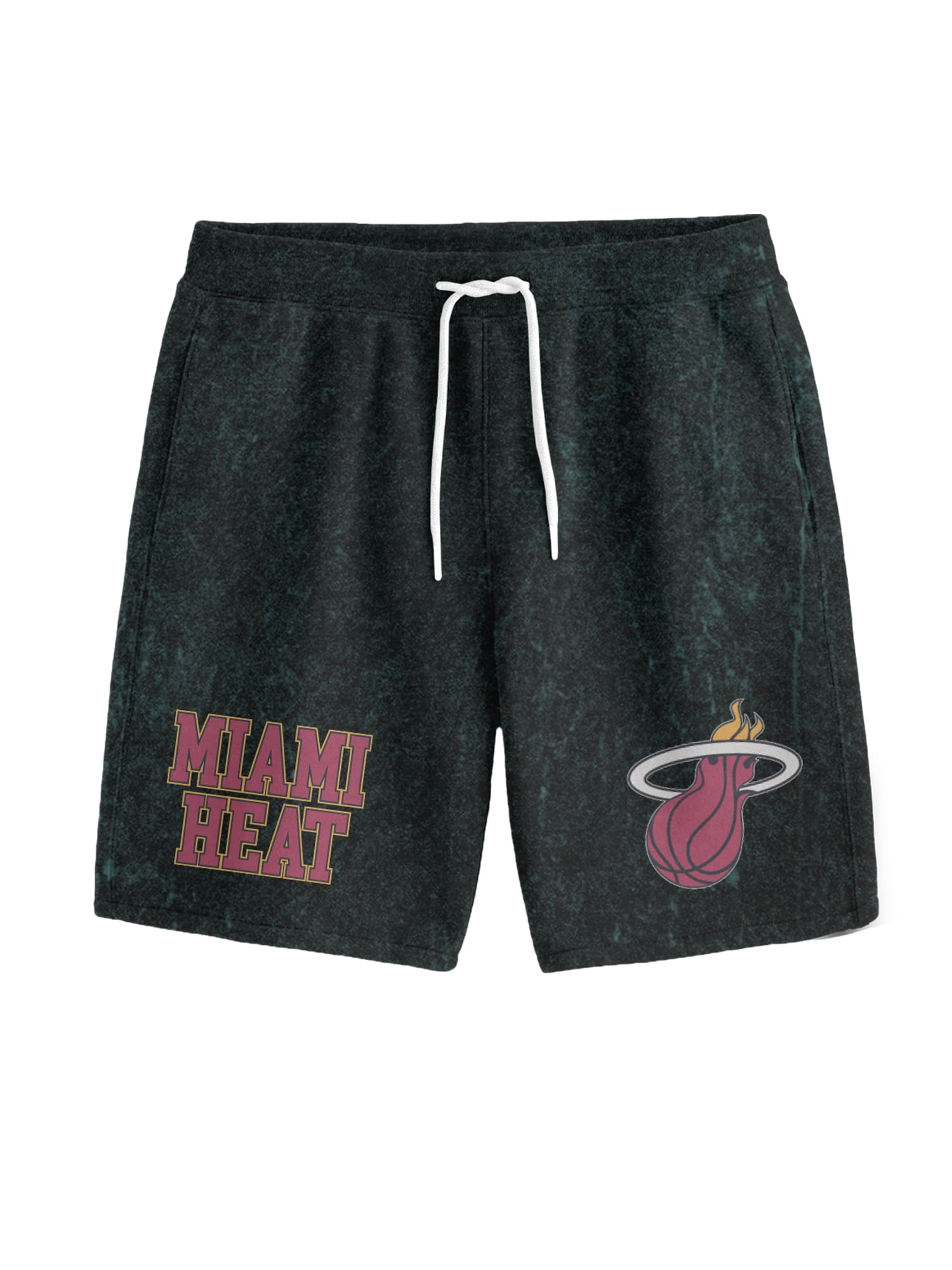 NBA Miami Heat Men's & Men's Big and Tall Mineral Wash Graphic Shorts, Sizes XS–5XB