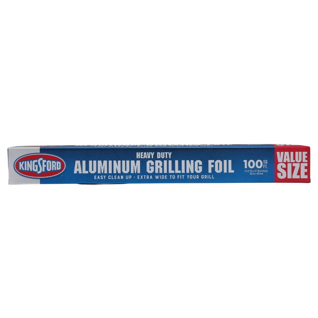Kingsford Papel de Aluminio Extra Ancho, 100 pies Cuadrados, Papel de Aluminio Fuerte y Resistente para Asar, Hornear, Asar y almacenar Alimentos | Kingsford Foil