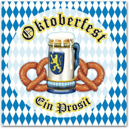 PMU Oktoberfest 2-Ply Luncheon Napkins 6.5in x 6.5in Party Decoration and Accessory (16/pkg)Pkg/1
