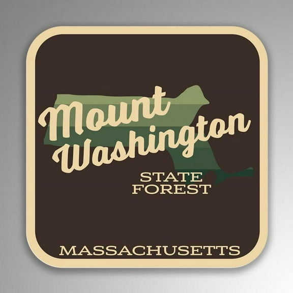 Mount Washington State Forest Decal Sticker | 4-Inches By 4-Inches | Vinyl Sticker | UV Protective Laminate | SP239
