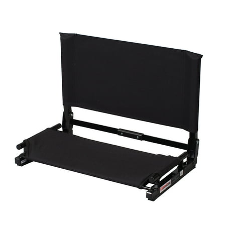 Polyester Folding Stadium Chair - Stadium Chair WSC2 Deluxe Game Changer Portable Folding Bleacher Seat, Black