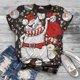 thumbnail image 2 of Camisas de Navidad Para Mujer Tallas Grandes Manga Corta 3D Impreso O-Cuello Tops Camiseta Blusa Odeerbi ODB205410, 2 of 3