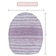 thumbnail image 3 of Home Weavers Gradation Collection Toilet Lid Seat Cover Bath Rug, 100% Cotton Soft Universal Fit for Standard Oblong Round Bath Room Bowl Lids, Washable 18"x18" Toilet Lid Cover, Purple, 3 of 7