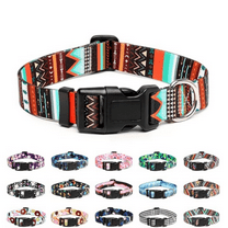 Mercano Adjustable Dog Collar - Special Design Patterns, Soft Nylon Comfortable Durable Pet Collar for Small Medium Large Dogs (M, Tribal Green)