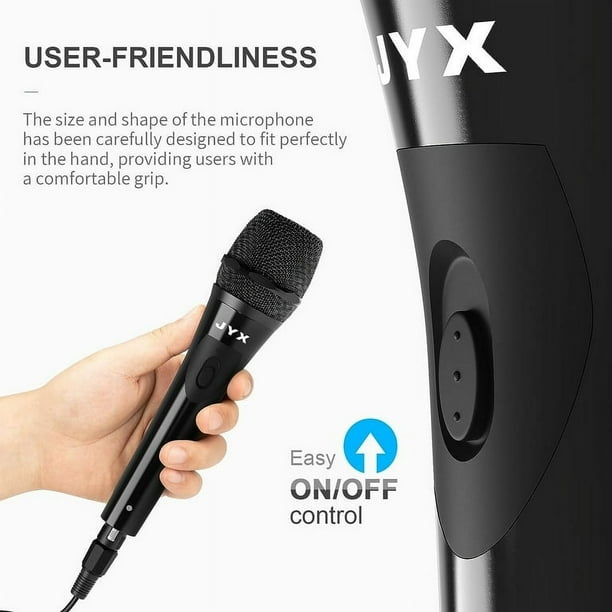 JYX Wired Dynamic Microphone, 9.8 ft Cord Handheld Microphone for