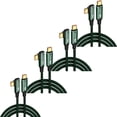 thumbnail image 1 of Cable de transferencia 90° GoldLink 2LI 4Pzas 2m Rápida 240 W 5-A Tipo C Verde VentDepot, 1 of 1