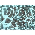 thumbnail image 1 of Ahgly Company Indoor Rectangle Abstract Light Blue Modern Area Rugs, 2' x 5', 1 of 4