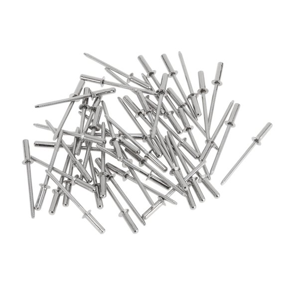 Countersunk Head Closed Sealing Rivets 3.2mm Grip Diameter 12mm Grip Length 6mm Flange Diameter Stainless Steel Silver Tone 50 Pcs