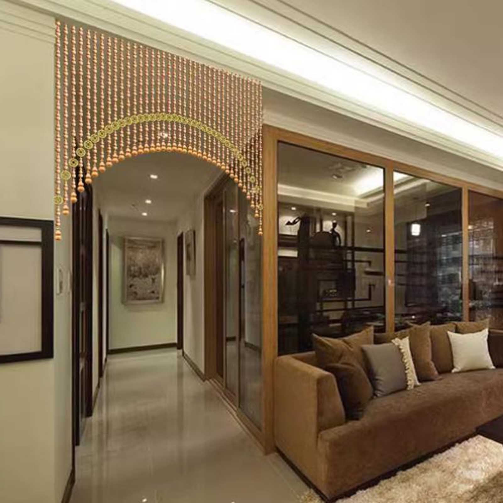 Vintage Wood Beaded Curtain,Beaded Curtain For Closets,Room Divider String Curtains For Room/Window/Hallway Entrance