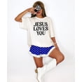 thumbnail image 6 of Jesus Loves You Shirt for Women Christian Faith Easter Inspirational Distressed Tee Ivory Shirt Adult Medium, 6 of 7