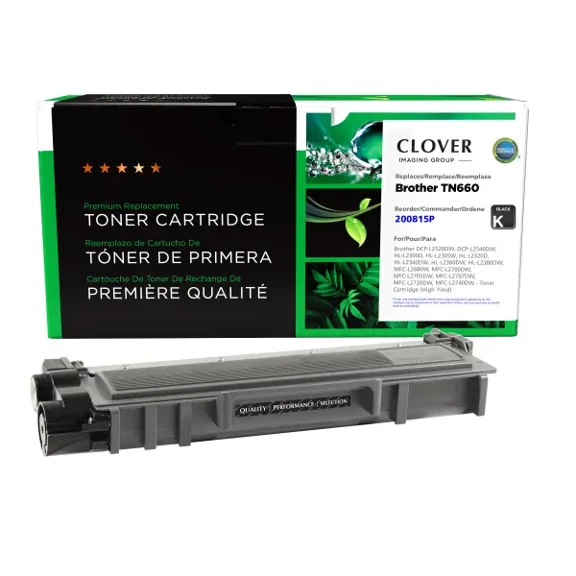 Remanufactured Clover Imaging High Yield Toner Cartridge compatible with Brother TN660