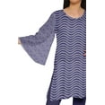 thumbnail image 4 of Moomaya Robe Tunique Mini à Manches Kimono Imprimées à Col Rond pour Femmes Vêtements, 4 of 5