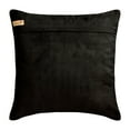 thumbnail image 3 of Pillow Case, Black & Gold 12"x12" (30x30 cm) Accent Cushion Covers, Silk Pintucks & Textured Throw Pillows For Sofa, Abstarct Pattern Modern Halloween Decorations - Gold In The Dark, 3 of 5
