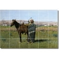 thumbnail image 1 of Ceramic Tile Mural-Henry Farny Indians Custom Tile Mural 29. 72" w x 48" h using (24) 12 x 12 ceramic tiles, 1 of 3