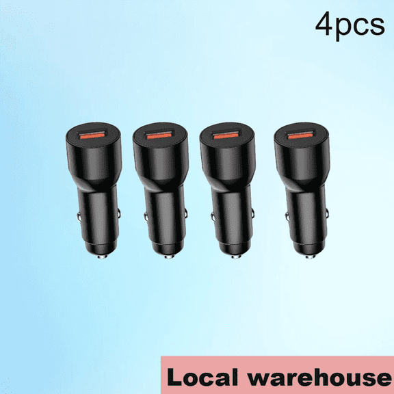 4-Pack Ultra Compact USB Car Charger Adapter, Universal Cigarette Lighter Charger for Mobile Devices, Ideal for Daily Commute and Long Drives, Car Accessories, Local Warehouse