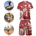 thumbnail image 4 of Boys Hazbin Hotel Short Sleeve Mesh T-Shirt And Shorts Outfit Set Summer Clothes Set for Kids, 4 of 7
