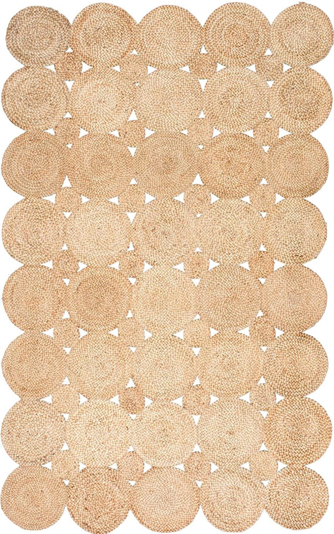 Handmade Braided Natural Pure Jute Area Rugs ,Home Décor Rugs Size 4 x 10 Feet ( 120 cm x 300 cm )