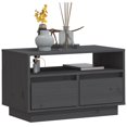 thumbnail image 2 of vidaXL Meuble TV Gris 60x35x37 cm Pin Massif, 2 of 5