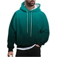 thumbnail image 2 of Aobny Polyester Mens Sweatshirt Gradient Hooded Hoodie Green Shirts Men Poncho Shirts for Men,L, 2 of 6