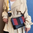 thumbnail image 2 of Sac à Bandoulière pour Femmes Mode Patchwork de Couleurs Sac Seau Sac Messager, 2 of 6
