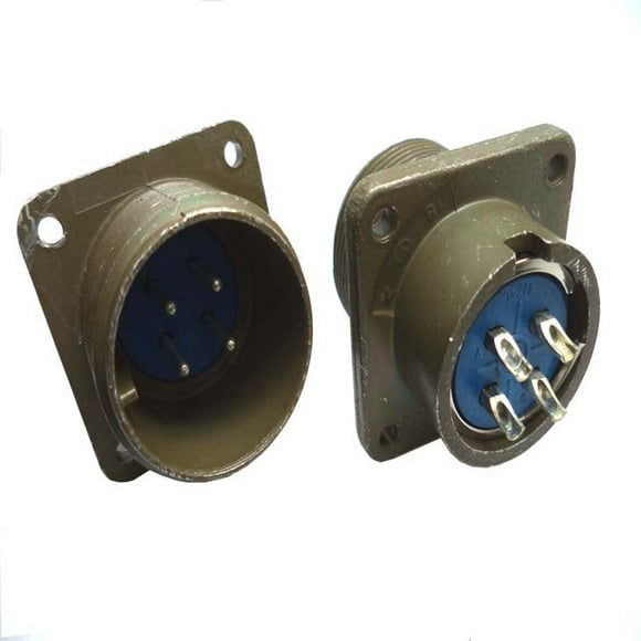 MS3102A-18-4P - MIL SPEC CIRCULAR PLUG 4P CHMT MALE SILVER GENERAL DUTY 2PC/PKG