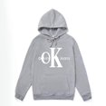 thumbnail image 1 of Sudadera con capucha para hombre, básica, informal, con estampado de letras europeas y americanas, forro polar, cálida, holgada, informal, para invierno, 1 of 4