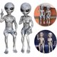 thumbnail image 2 of Figura de jardín de resina, estatua alienígena de 2 piezas, adornos de estatua de jardín al aire libre, estatuilla alienígena, estatua extraterrestre, decoración interior y exterior TUNC Sencillez, 2 of 5