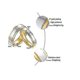 thumbnail image 4 of Anillo de boda de color dorado para mujer y hombre, anillo de acero inoxidable para amantes eternos, anillo de regalo, 10,1 piezas para hombres, 4 of 4