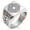 Silver, variant on Stainless Steel Celtic Eternity Knot Geometric Pattern Biker Style Polished Ring