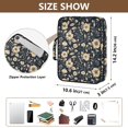 thumbnail image 3 of Haosy Accordion File Organizer Zipper Binder 500 Sheet 6-Tab Expanding File Folder Multi-Pocket 1.2 Inch 3 Ring Flash Flower and Leaf, 3 of 7