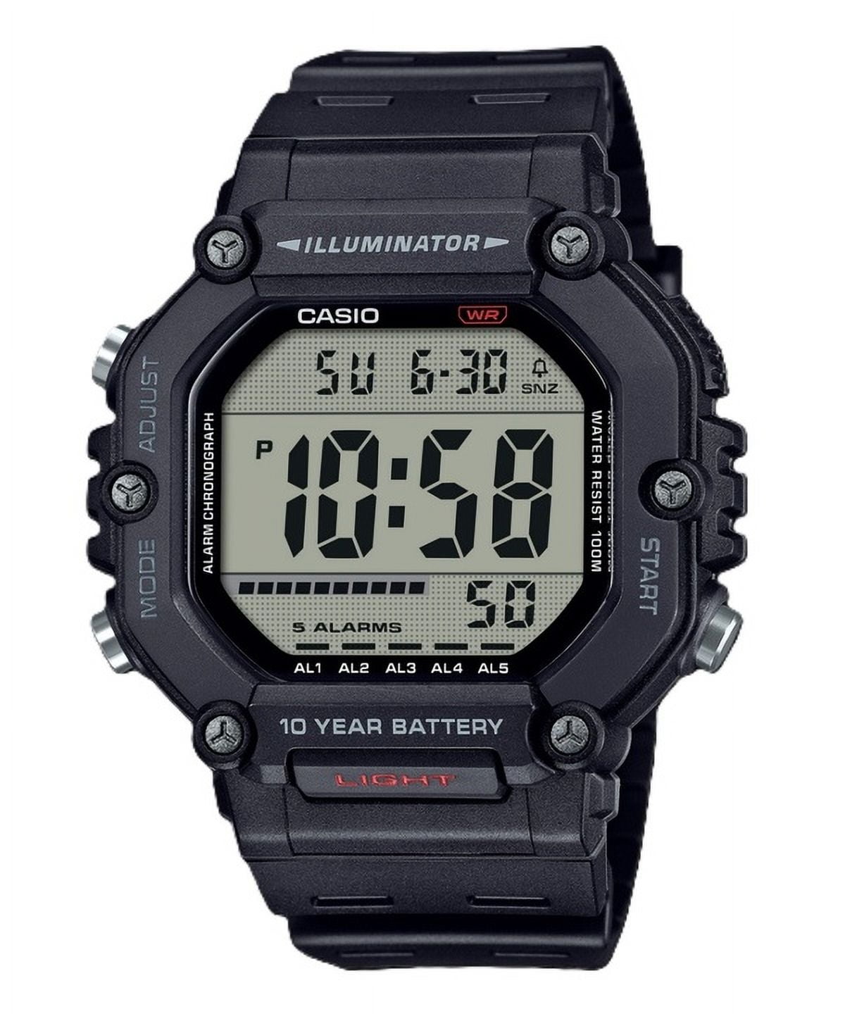 Casio Digital Resin Strap Quartz AE-1600H-1AV 100M Men's Watch