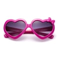 thumbnail image 3 of Newbee Fashion- Girls Heart Sunglasses with Bow Cute Heart Shaped Sunglasses for Girls Fashion Sunglasses UV Protection w/Carrying Pouch, 3 of 3