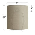 thumbnail image 7 of Springcrest Set of 2 Tall Drum Lamp Shades Oatmeal Medium 14" Top x 14" Bottom x 15" High Spider Replacement Harp and Finial Fitting, 7 of 7