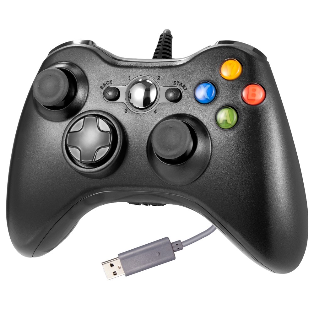 LUXMO Wired Game USB Controller Gamepad Joystick for Xbox 360 &PC