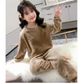 thumbnail image 4 of Uuszgmr Kids Outfit Sets For Girl Boys' Girls' Flannel Clothes Set Warmth sweatshirt Top And Pants Winter Warm Soft Warmth Homewear With Sweatpants Comfortable Wear, 4 of 5