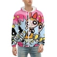 thumbnail image 2 of The Powerpuff Girls Zip Up Hoodies Unisex Realistic 3D Print Sweatshirt Long Sleeve Hooded Jacket Coat XL, 2 of 8